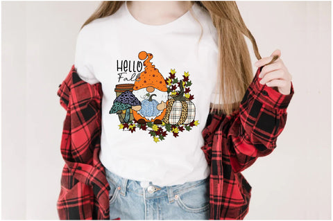 Hello Fall, Fall Gnome Sublimation Sublimation Jagonath Roy 