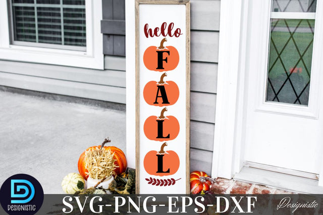Hello Fall, Fall Porch Sign Svg Bundle SVG DESIGNISTIC 