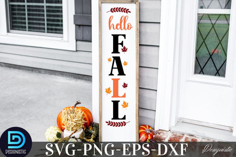 Hello Fall, Fall Porch Sign Svg Bundle SVG DESIGNISTIC 