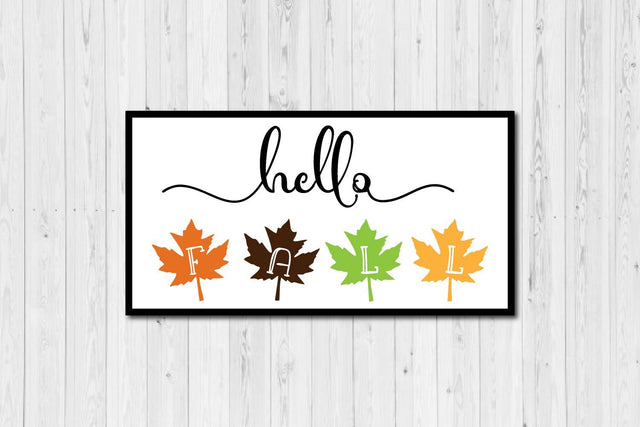 Hello Fall , Fall sign SVG SVG Paper Switch 