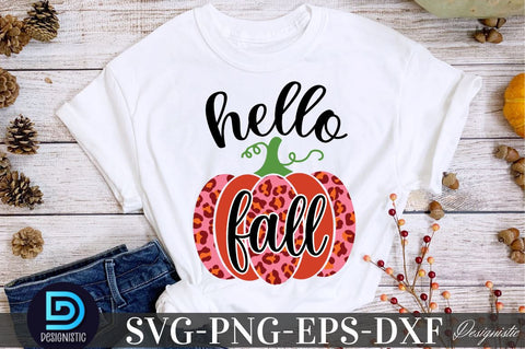 Hello Fall, Fall SVG SVG DESIGNISTIC 