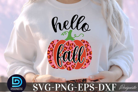 Hello Fall, Fall SVG SVG DESIGNISTIC 