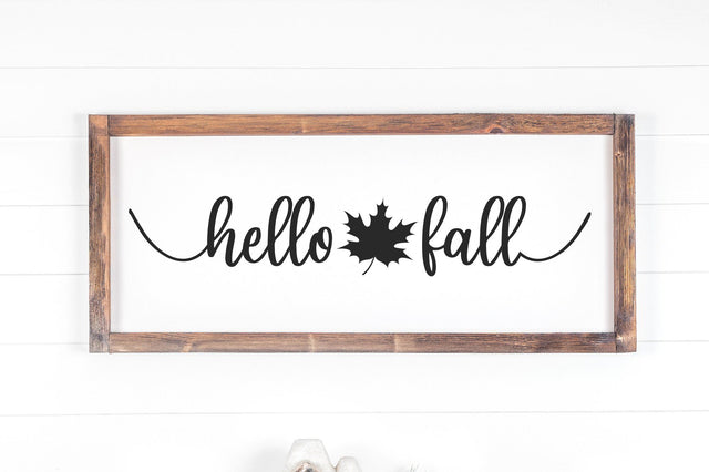 Hello Fall, Farmhouse Sign SVG SVG futivesvg 