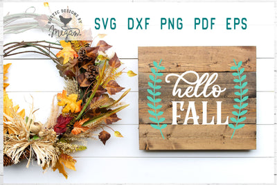 Hello Fall Farmhouse SVG Cut File SVG Tinker & Teal 