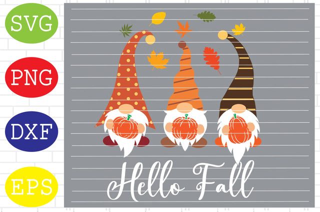 Hello Fall Gnomes 4 Svg, Fall Gnomes Svg, Thanksgiving Svg, Autumn Svg, Autumn Gnomes Svg, Fall Svg SVG DigitalSvgFiles 