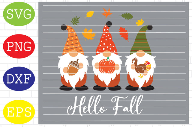 Hello Fall Gnomes Svg, Fall Gnomes Svg, Thanksgiving Svg, Autumn Svg, Autumn Gnomes Svg, Fall Svg SVG DigitalSvgFiles 