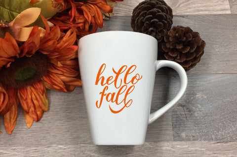 Hello fall handwritten calligraphy autumn quote SVG LaBelezoka 