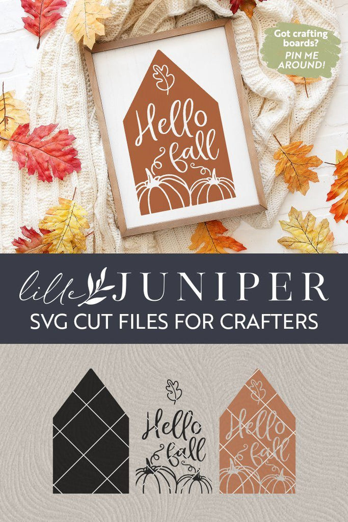 Hello Fall | House SVG | Pumpkin SVG - So Fontsy