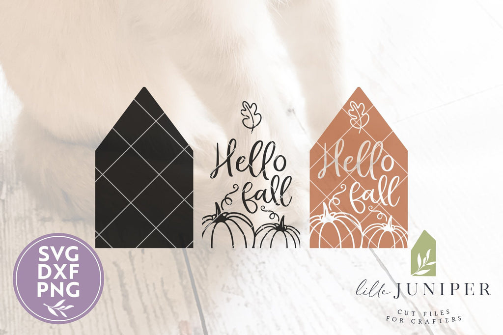 Hello Fall | House SVG | Pumpkin SVG - So Fontsy