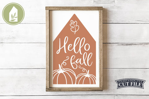 Hello Fall | House SVG | Pumpkin SVG SVG LilleJuniper 
