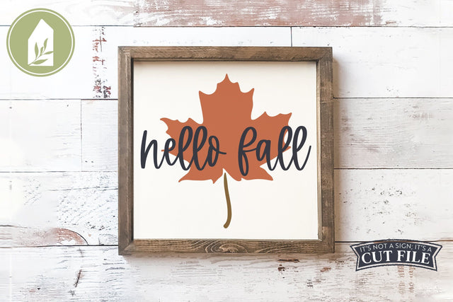 Hello Fall | Maple Leaf | Fall SVG SVG LilleJuniper 