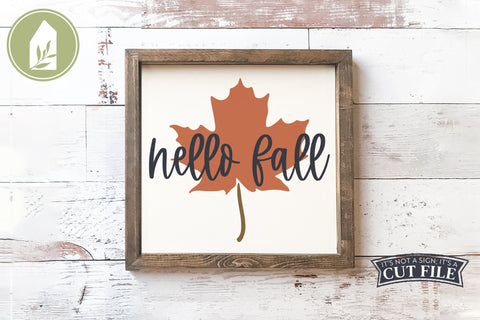 Hello Fall | Maple Leaf | Fall SVG SVG LilleJuniper 