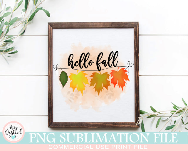 Hello Fall PNG, Autumn Png, Fall pumpkin, Halloween png, Football Season, Autumn Season Design, Cute Fall, Sublimation Designs Downloads Sublimation MyDesiredSVG 