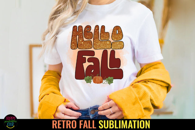Hello Fall PNG I Fall Sublimation I Autumn Sublimation PNG Sublimation Happy Printables Club 
