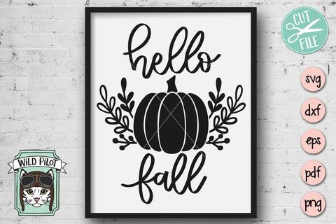 Hello Fall Pumpkin Design SVG Cut File SVG Wild Pilot 