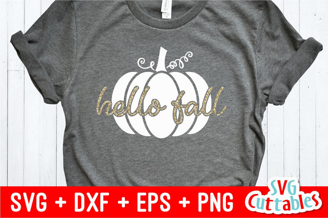 Hello Fall Pumpkin | Fall | Autumn SVG Svg Cuttables 
