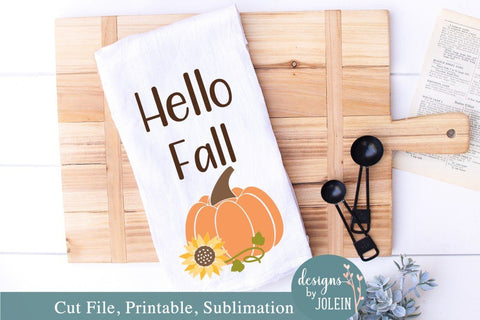 Hello Fall Pumpkin SVG Designs by Jolein 