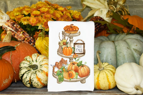 Hello Fall, Pumpkin Tiered Tray, Png Sublimation Design Sublimation Keepsake Treasures Designs LLC. 