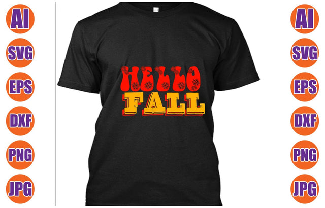 Hello Fall Retro SVG SVG Syaman 