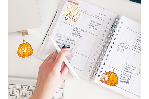 Hello fall Sticker bundle PNG Sublimation CutePicturesStudio 