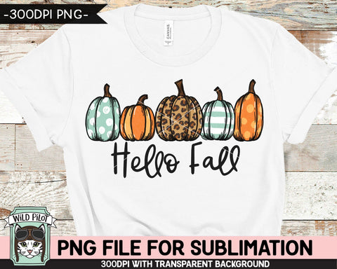 Hello Fall SUBLIMATION design PNG, Leopard Pumpkin png file, Patchwork Pumpkin sublimation designs, Fall png, Autumn png, Halloween png, Thanksgiving png Sublimation Wild Pilot 