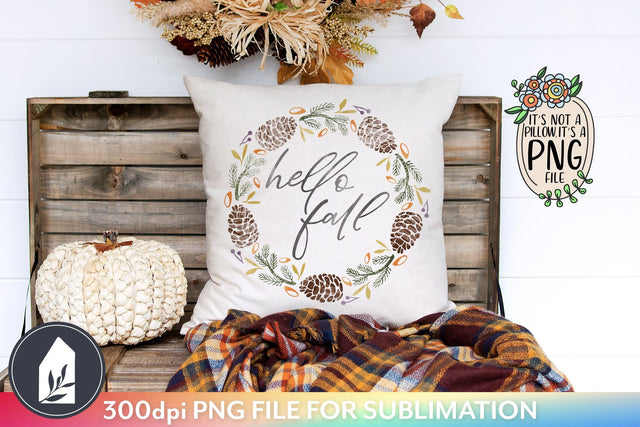 Hello Fall Sublimation | Fall Wreath Sublimation Sublimation LilleJuniper 