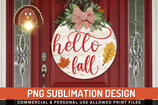 Hello fall Sublimation PNG Sublimation Regulrcrative 