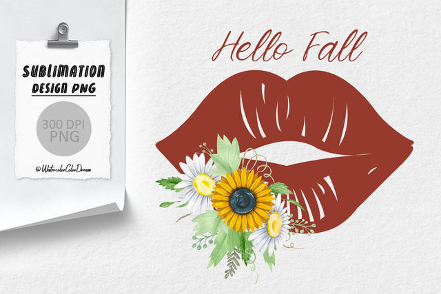 Hello fall Sublimation Sublimation WatercolorColorDream 