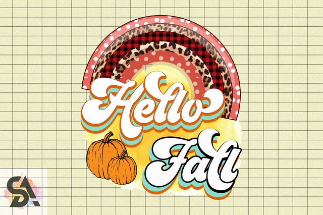 hello fall Sublimation SVGArt 