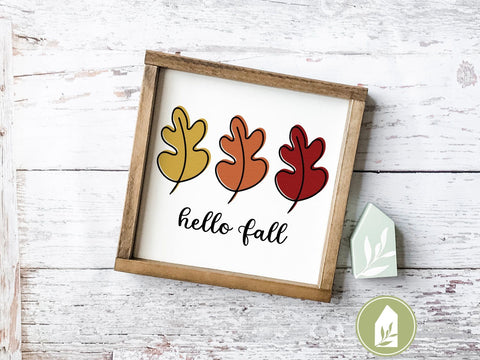 Hello Fall SVG | Autumn Leaves SVG SVG LilleJuniper 