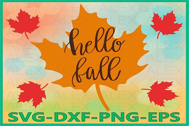Hello Fall Svg, Autumn SVG AlexSVGStudio 