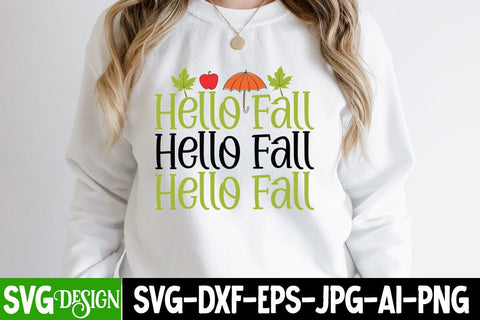Hello Fall SVG Cut File, Hello Fall SVG Quotes, Fall Farmhouse SVG Cut File , Fall Farmhouse SVG Quotes , Fall SVG Cut File, Autumn SVG Cut File,Fall Sublimation PNG SVG BlackCatsMedia 