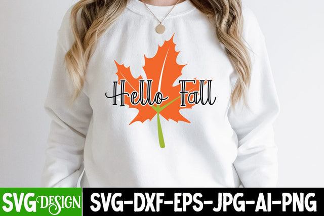 Hello Fall SVG Cut File, Hello Fall SVG Quotes, Fall Farmhouse SVG Cut File , Fall Farmhouse SVG Quotes , Fall SVG Cut File, Autumn SVG Cut File,Fall Sublimation PNG SVG BlackCatsMedia 