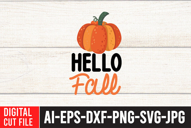 Hello Fall SVG Cut File SVG BlackCatsMedia 