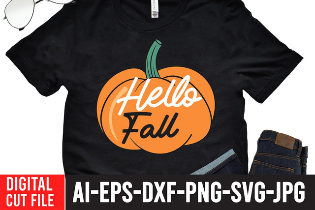 Hello Fall SVG Cut File SVG BlackCatsMedia 