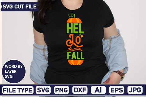 Hello Fall SVG Cut File SVG DesignPlante 503 