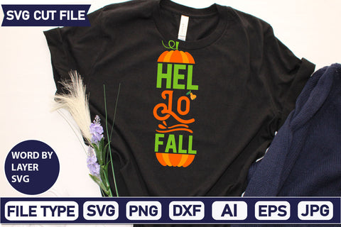 Hello Fall SVG Cut File SVG DesignPlante 503 