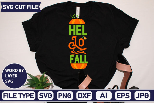 Hello Fall SVG Cut File SVG DesignPlante 503 