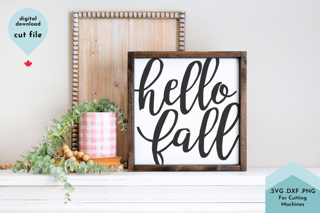 Hello Fall SVG Cut File SVG Lettershapes 