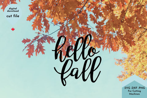 Hello Fall SVG Cut File SVG Lettershapes 