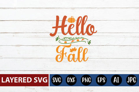 Hello Fall svg cute file SVG Blessedprint 