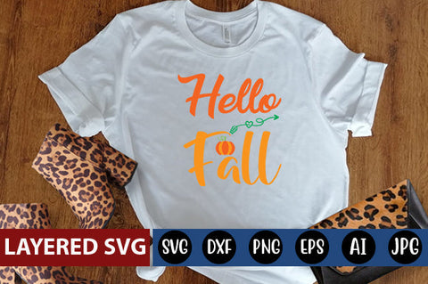 hello fall svg cute file SVG Blessedprint 