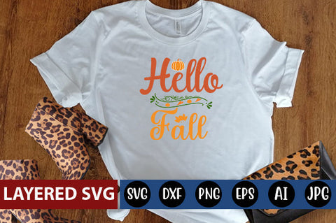 Hello Fall svg cute file SVG Blessedprint 