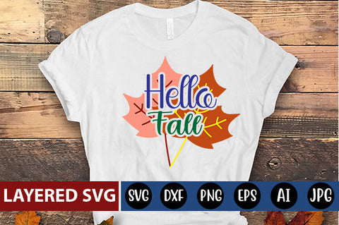 hello fall svg cute file SVG Blessedprint 