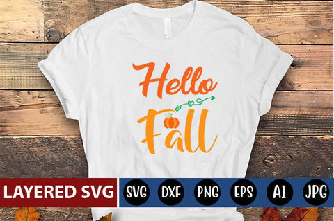 hello fall svg cute file SVG Blessedprint 