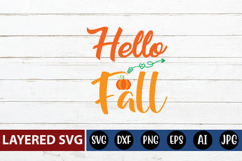 hello fall svg cute file SVG Blessedprint 