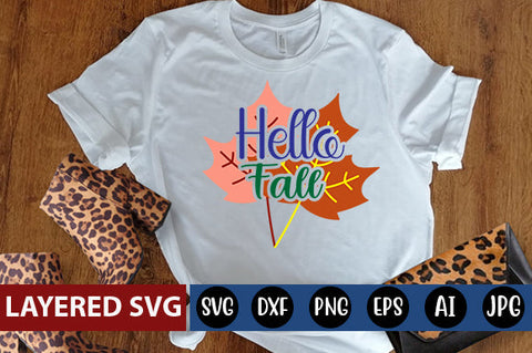 hello fall svg cute file SVG Blessedprint 