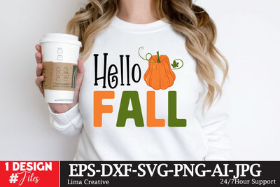 Hello Fall SVG Cute File SVG Insomnia Std 