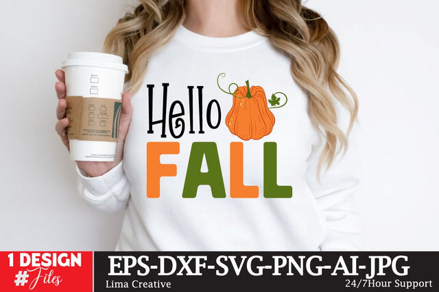 Hello Fall SVG Cute File SVG Insomnia Std 