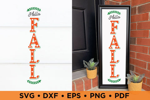 Hello Fall SVG | Fall Porch Sign SVG SVG CraftLabSVG 